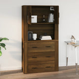 ZNTS Wall Cabinet Brown Oak 80x33x80 cm Engineered Wood 816591