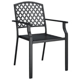 Garden Dining Set Anthracite Powder-Coated Steel 3 Piece Set 3187997