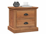 Bedside Table Natural 40 x 30 x 50 cm Solid Teak Wood 42017950