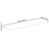 Table Top 100x20x3.8 cm Rectangular Solid Wood Mango 371621