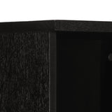 Bathroom Cabinet Black 38x33x160 cm Solid Wood Mango 4017670
