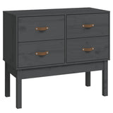 Console Cabinet Grey 90x40x78 cm Solid Wood Pine 821741