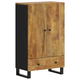 Highboard with Drawer 60x33x100 cm Solid Wood Mango&Iron 352936