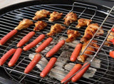Portable Charcoal Kettle Grill Outdoor Barbecue Trolley BBQ Heat Smoker Grilling with 2 Wheels, T3398P320039