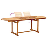 7 Piece Garden Dining Set Solid Wood Acacia and Textilene 3279290