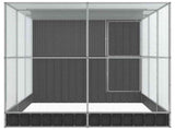 Aviary with Extension Silver 416x203x216 cm Steel 3214258