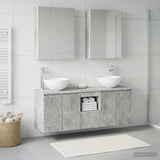 Bathroom Cabinet Set 5 pcs Concrete Grey Engineered Wood 3406370