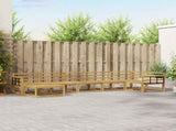 Outdoor Sofa Set 7 pcs White Solid Acacia Wood 3386768