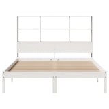 Bookcase Bed without Mattress White 160x200 cm Solid Wood Pine 3321592