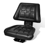 210156 Tractor Seat with Backrest Black