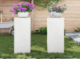Plant Stand 2 pcs White 24 x 24 x 75 cm Steel 865821