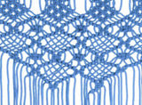 Macrame Curtain Blue 140x240 cm Cotton 323989