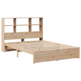 Bookcase Bed without Mattress 120x190cm Small Double Solid Wood Pine 3322381