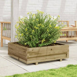 Garden Planter 80x80x26.5 cm Impregnated Wood Pine 847312