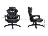 Computer Gaming Chair, Racing Desk Chair Lumbar Support and Footrest, PU Leather Gamer Chair T3398P328205