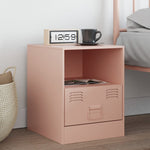 ZNTS Bedside Cabinet Pink 34.5x39x44 cm Steel 841753