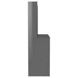 Makeup Table with LED Lights 100x40x135 cm MDF Shining Grey 331543