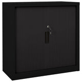Sliding Door Cabinet Black 90x40x90 cm Steel 336431