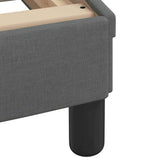 Bed Frame "Dover" Dark Grey 90x190 cm Single Fabric 373318