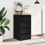 Corner Chest of Drawers Black 40x41x76 cm Engineered Wood 852862