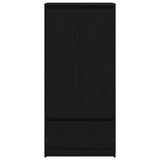 Cabinet with Drawer Black Oak 55.5x34x119.5 cm Engineered Wood 861644