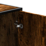 Shoe Bench Smoked Oak 100x40x53.5 cm Engineered Wood and Metal 849216