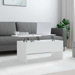 Coffee Table White 102x50.5x46.5 cm Engineered Wood 809719