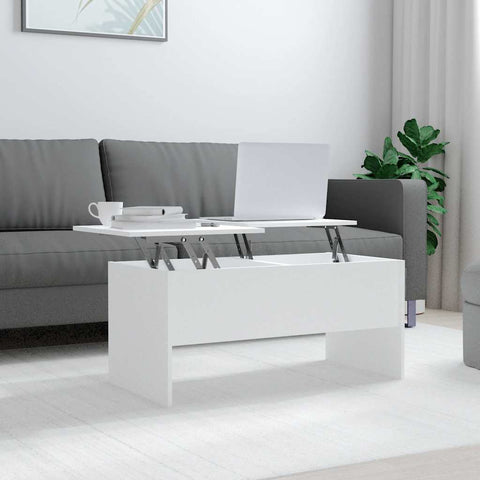 Coffee Table White 102x50.5x46.5 cm Engineered Wood 809719