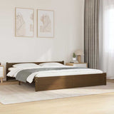 Bed Frame without Mattress Honey Brown Solid Wood 200x200 cm 815067