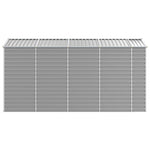 Garden Shed Light Grey 191x385x198 cm Galvanised Steel 3188245
