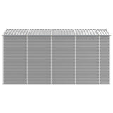 Garden Shed Light Grey 191x385x198 cm Galvanised Steel 3188245