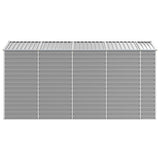 Garden Shed Light Grey Galvanised Steel Large Garden Shed 3188245