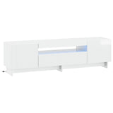 LED TV Cabinet High Gloss White Engineered Wood 896029
