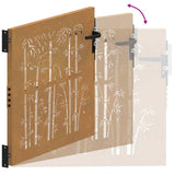 Garden Gate 85 x 100 cm Powder-coated steel Black Lockable 153233