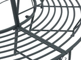 Tree Bench 8-Seater 160 x 89 cm Steel Silver Grey Round 42029513