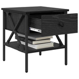 Bedside Cabinet with Drawer 2 pcs Black oak 40 x 42 x 45 cm 871227