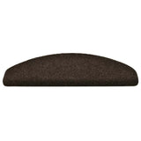 Stair Mats Self-adhesive 20 pcs 65x21x4 cm Dark Brown Half Round Large 3365649