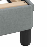Bed Frame "Dover" Light Grey 152x203 cm Fabric 373288