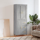 Highboard Grey Sonoma 69.5x34x180 cm Engineered Wood 3199799