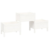 Planter White 178.5x44x75 cm Solid Wood Pine 822248
