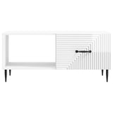 Coffee Table High Gloss White 90 x 50 x 40 cm Engineered Wood 894959