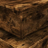 ZNTS Coffee Table with LED Lights Smoked Oak 90x50x40 cm 839865