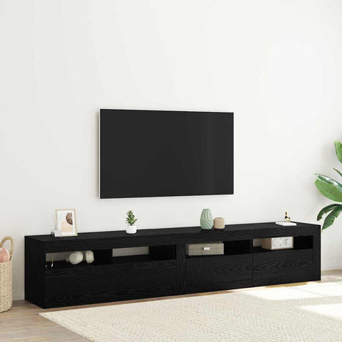 TV Cabinets 2 pcs Black oak 210 x 35 x 40 cm Engineered wood 3332520