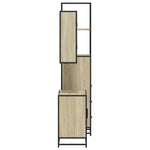 3 Piece Bathroom Furniture Set Sonoma Oak Engineered Wood 3301156