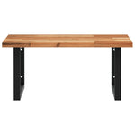 Basin Shelf Wall Mounted Steel and Solid Wood Acacia 3302881