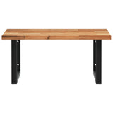 Basin Shelf Wall Mounted Steel and Solid Wood Acacia 3302881