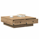 Coffee Table Artisan Oak 90 x 90 x 28 cm Engineered Wood 868803