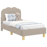 Toddler Bed Frame with Headboard Light Grey 70 x 140 cm 42010966