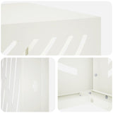 Air Conditioner Cover White 90 x 40 x 60 cm Steel 8014095