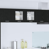 Hanging Cabinet 2 pcs Black Oak 40 x 31 x 40 cm Engineered Wood 884197
